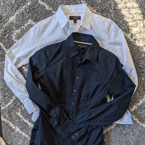 2 lot- BR Polka dot shirts EUC-sz:2